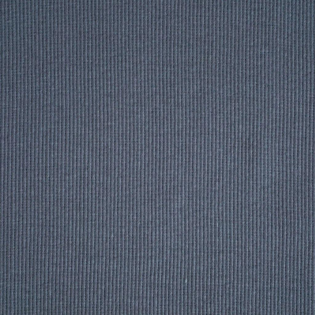 Rippenbündchen Feinripp 2x2 dunkelgrau